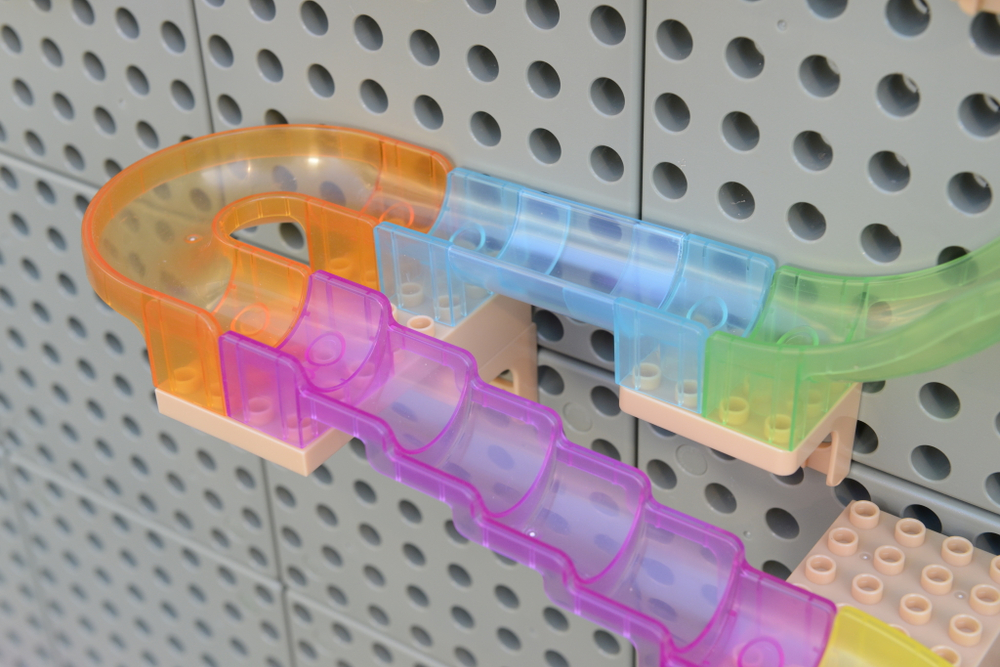 STEM Трек с мячом (кинетический), набор 120 элементов.