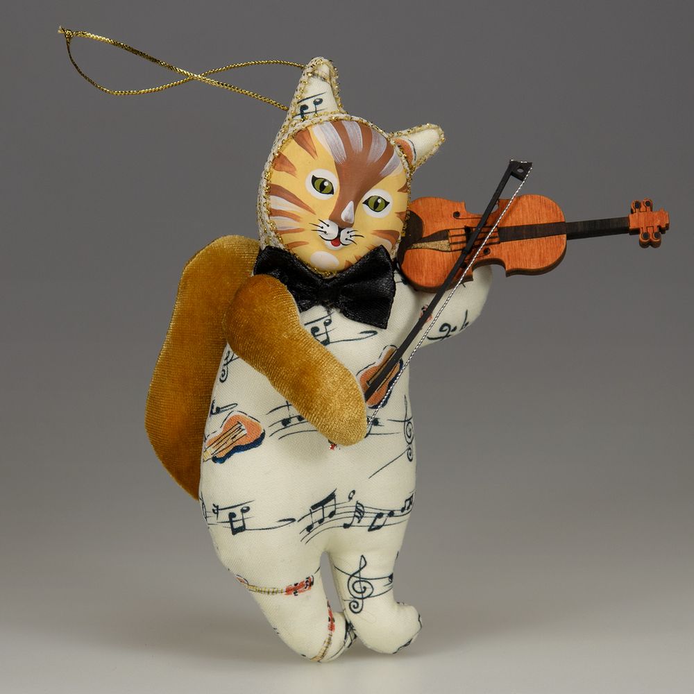 Ёлочная игрушка Кот со скрипкой