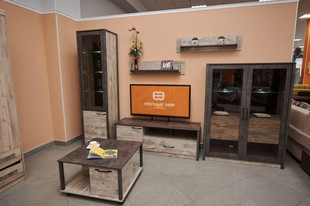 Коллекция Клео Журнальный стол Дуб Юкон/Ателье темное (Набор)