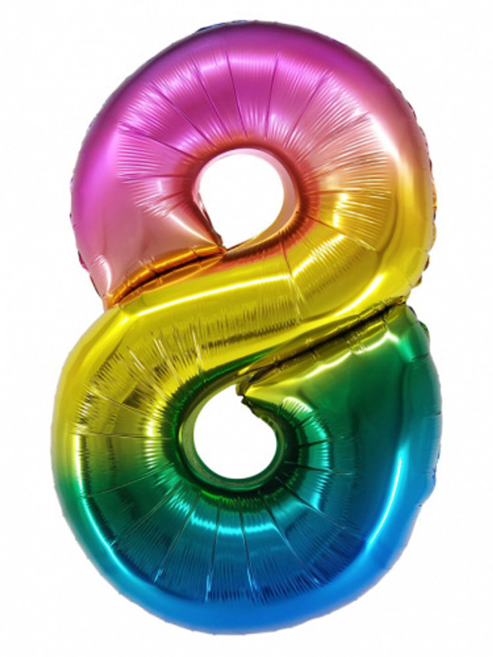 К 34" Цифра 8 Радужный Градиент 85 см.