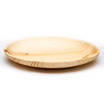 Деревянная плоская чаша-тарелка Art of Siberia из древесины сибирская пихта 24см. T67