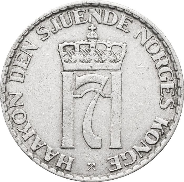 1 крона 1951-1957 Норвегия XF
