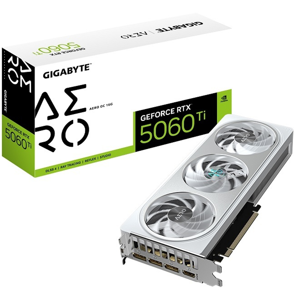 Видеокарта GIGABYTE GeForce RTX 5060 Ti AERO OC 16GB (GV-N506TAERO OC-16GD)