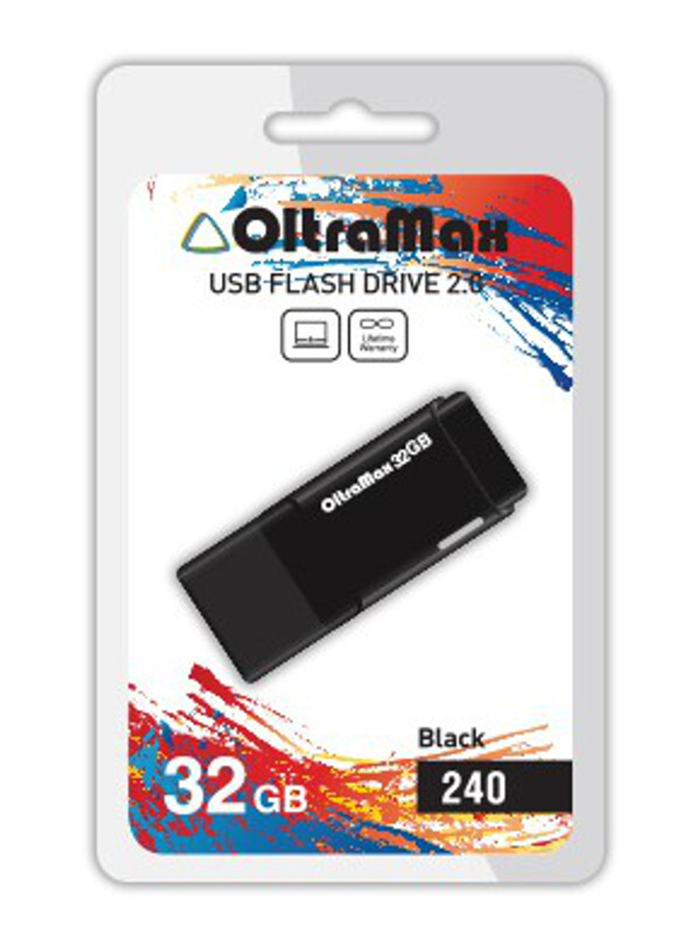 USB Флешка 32GB OltraMax 240, USB 2.0, черная
