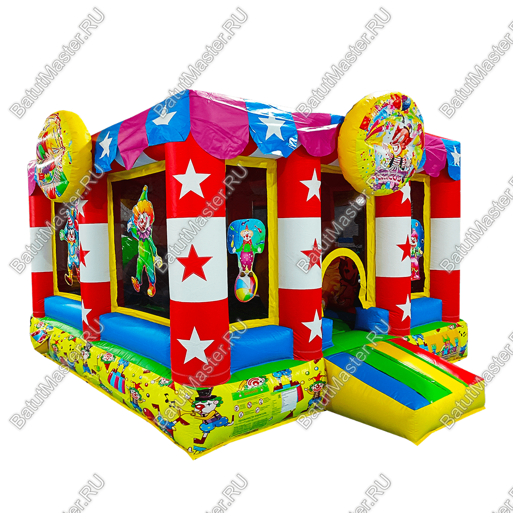 Детский надувной батут "Шатёр цирка" 4*4*2,8 м