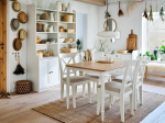 Стол обеденный - IKEA DANDERYD, 130х80 см, дубовый шпон/белый, ДАНДЭРЮД ИКЕА