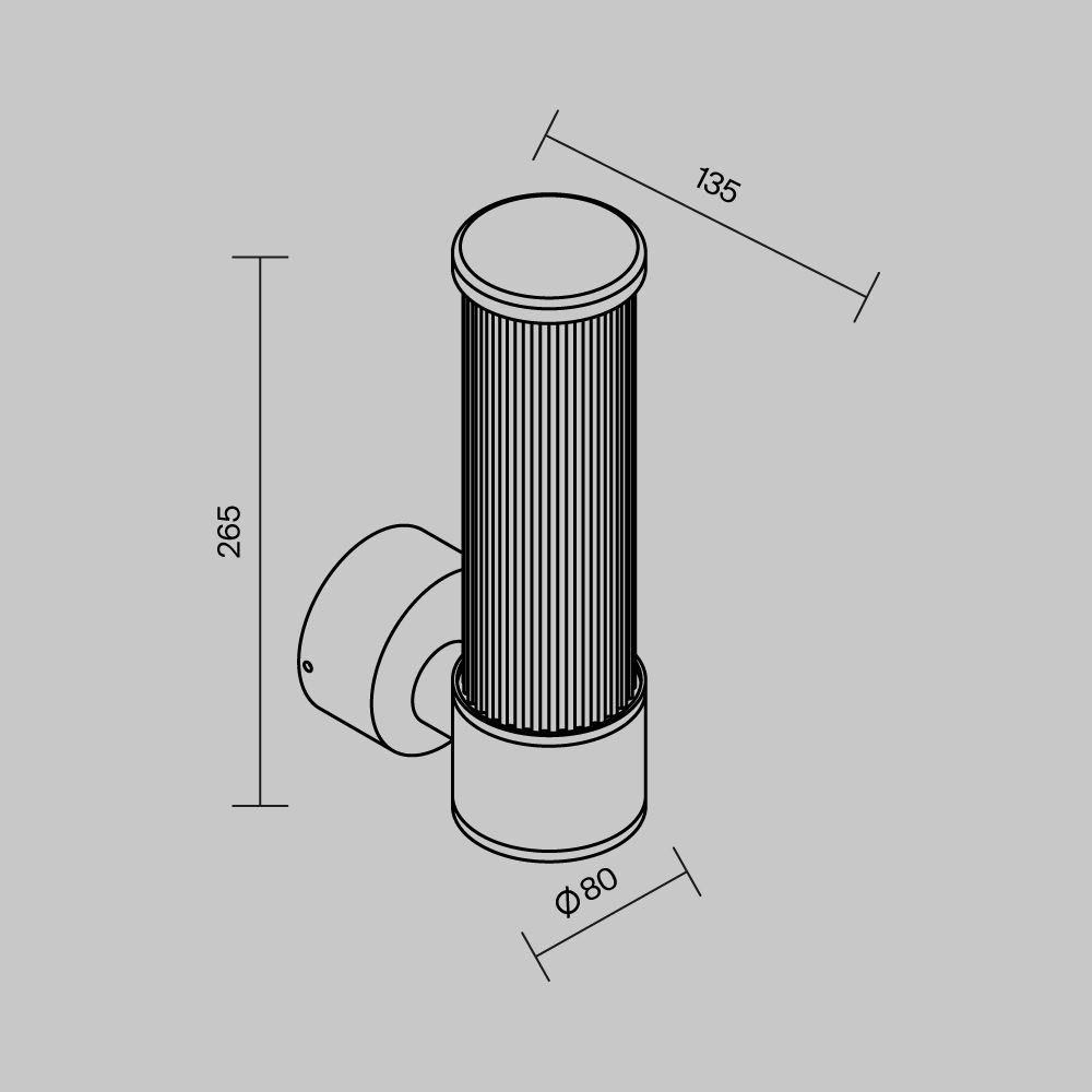 Уличный настенный светодиодный светильник Maytoni   O593WL-L8BR3K