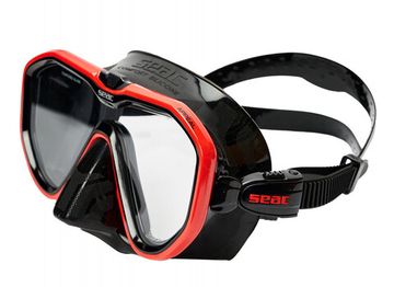Маска Seac Appeal черно-красная рамка/черный силикон