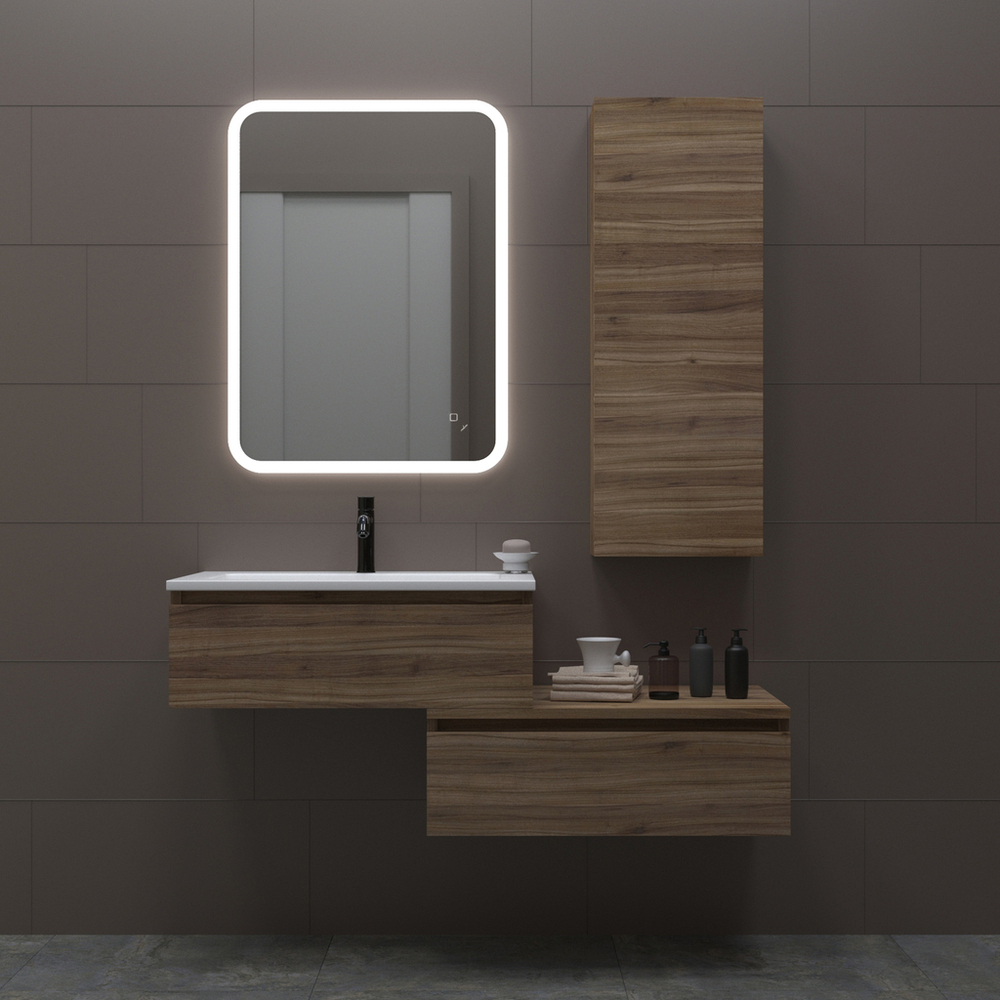 Зеркало MIXLINE "Колорит" ЭКОНОМ 600*800 (ШВ) сенсорный выкл, светодиодная подсветка, универс.крепеж