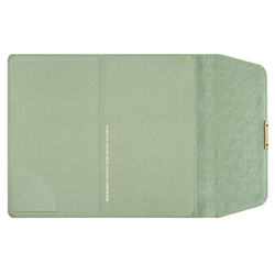 Ежедневник недатированный ESCALADA, А5, 160 л., арт. 70669/ 15 СТРАУС ОЛИВКОВЫЙ (кожзам: 126х211 мм, твёрдый переплёт, материал обложки: искусственная кожа "Страус"; способ крепления блока: ниткошвейный; декор: металлический шильд с декоративной мета