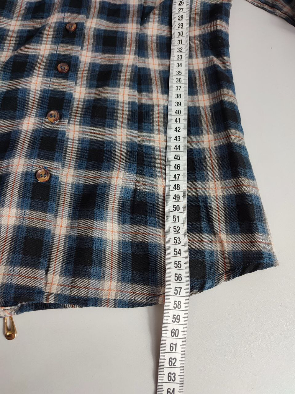 Рубашка Qianzhidu хлопковая в клетку 42 размер, новая