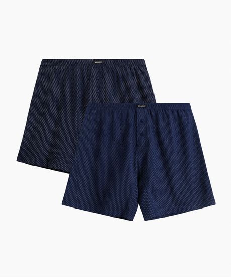 Трусы (2 шт) мужские семейные Atlantic 2MBX-079, хлопок, кобальт + темно-голубой