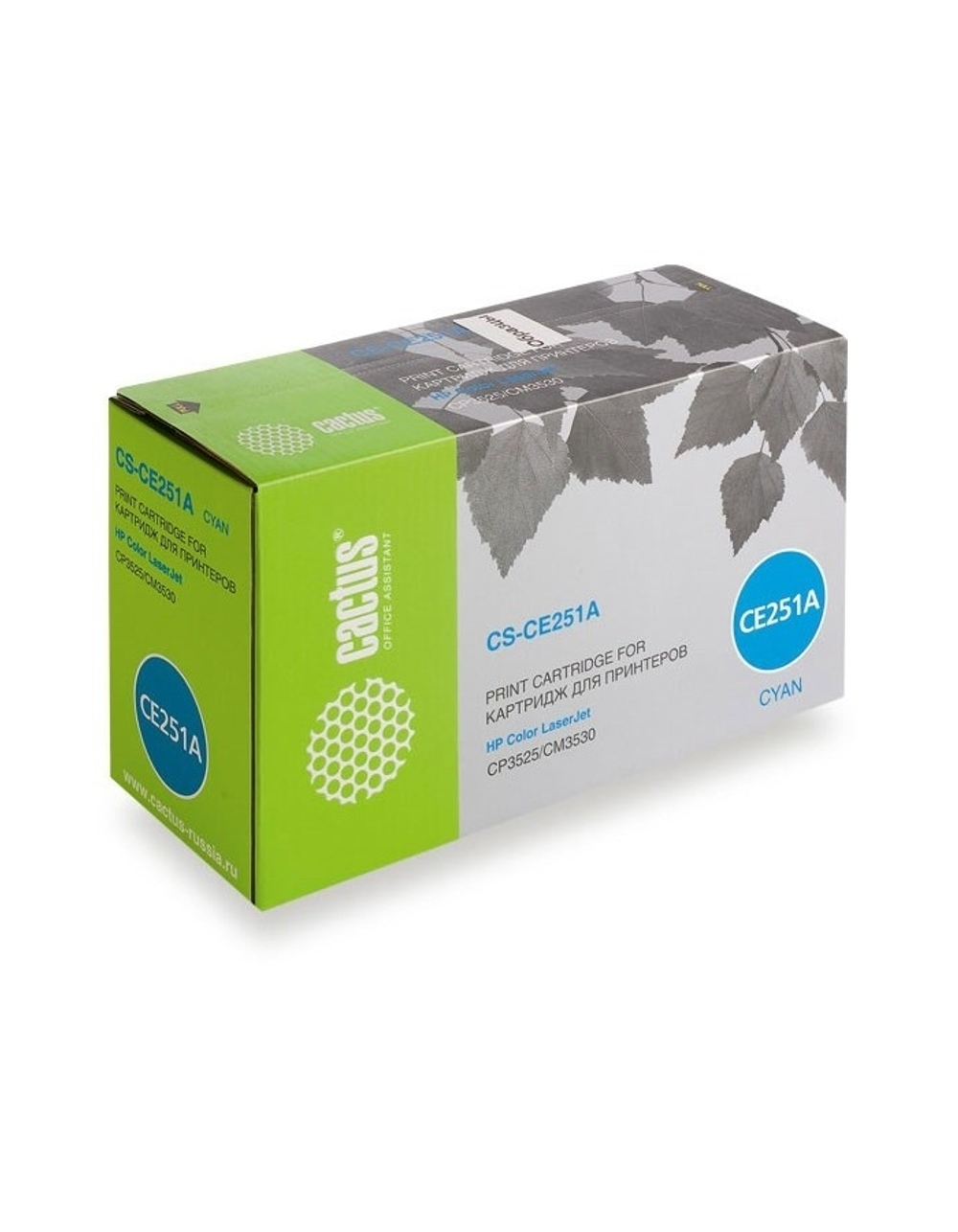 Картридж лазерный Cactus CS-CE251A голубой (7000стр.) для HP CLJ CP3525/CM3530