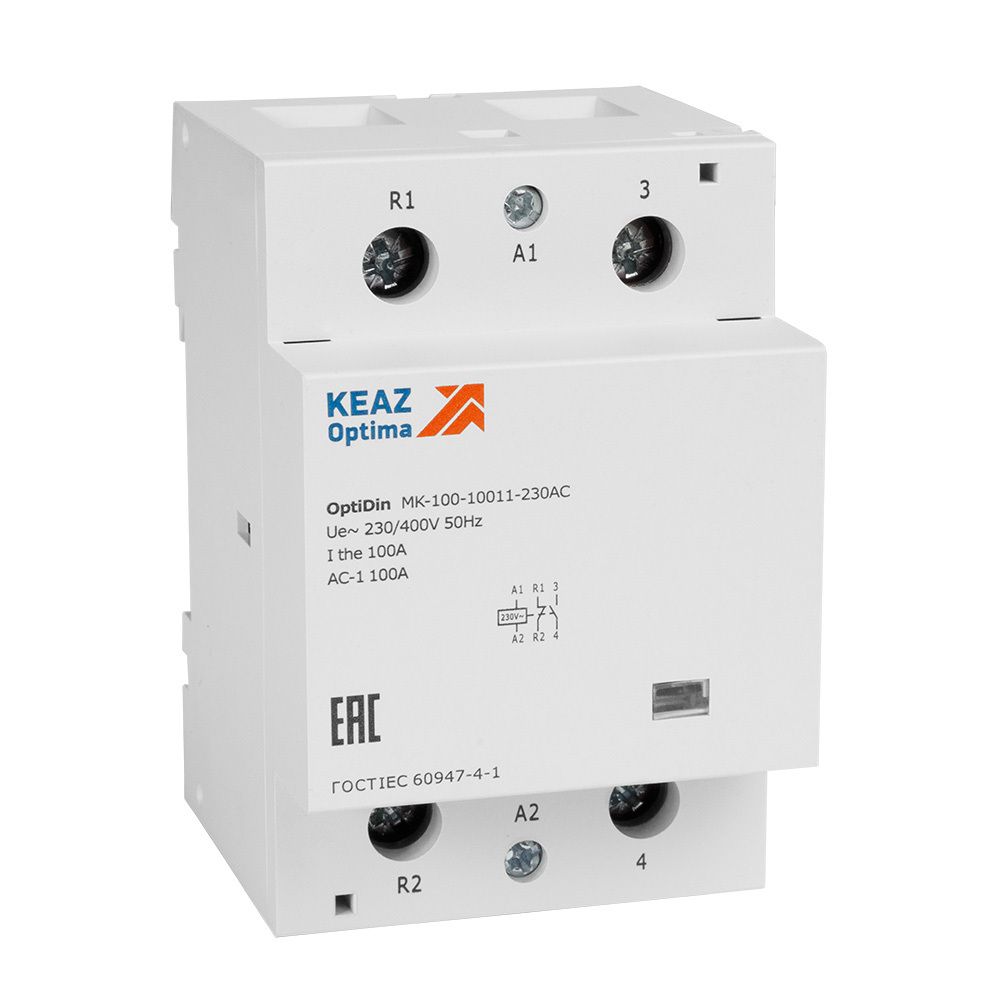 Контактор модульный OptiDin MK-100-8002-110AC 80А 2НЗ КЭАЗ 321228