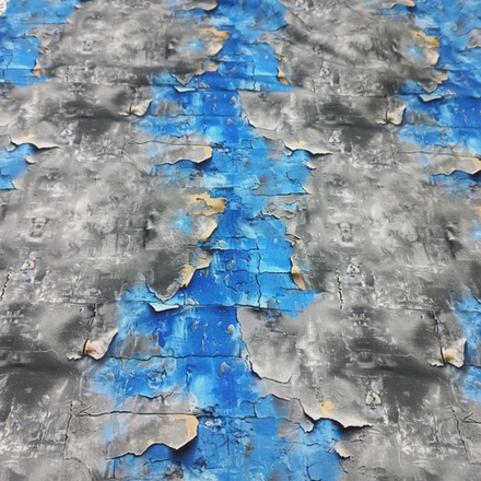 Кулирка с лайкрой Кракелюр на синем