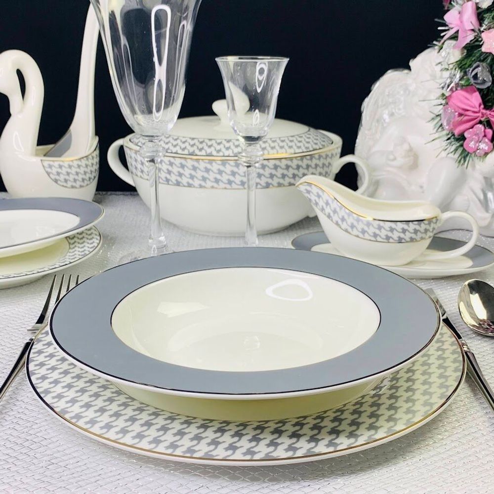 Lenardi 145-404 Набор из 6 глубоких тарелок 23см EARL GREY в под.уп.(х6)Костяной фарфор