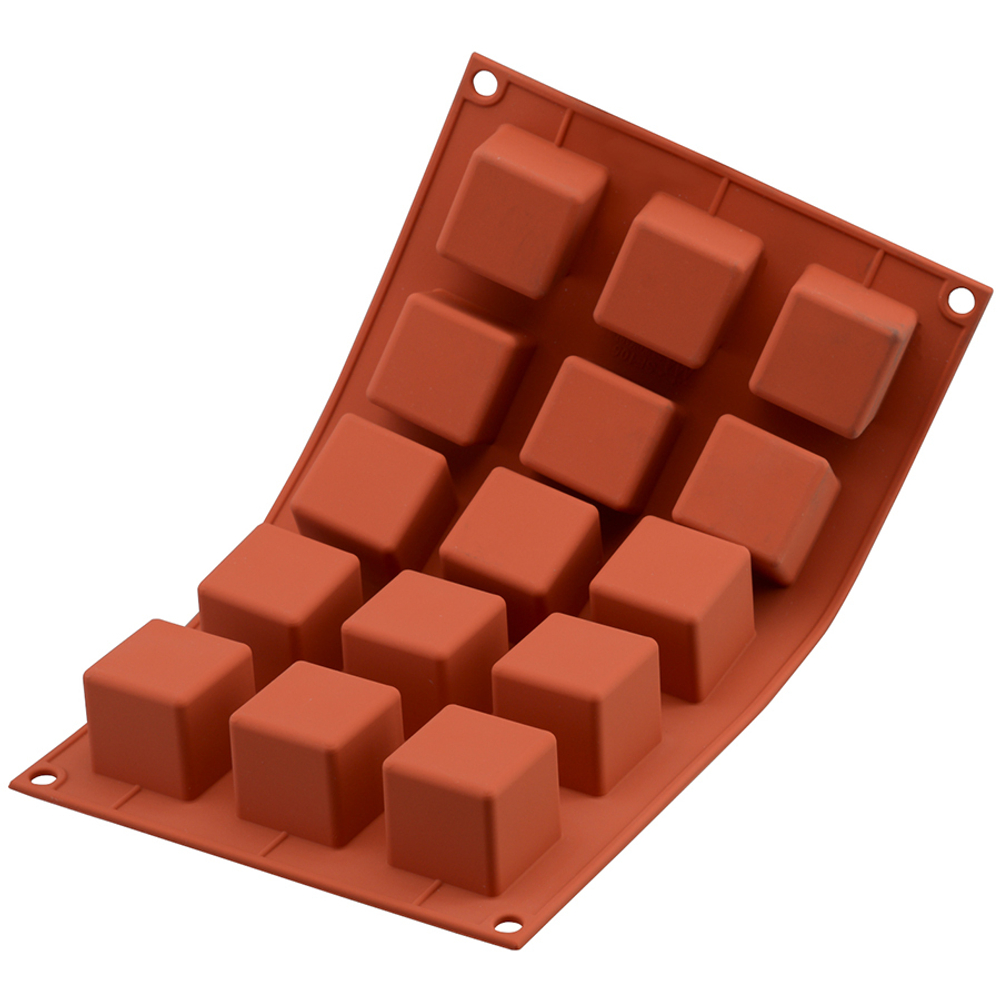 Форма силиконовая для приготовления пирожных cube, 17,6х29,8 см, 630 мл
