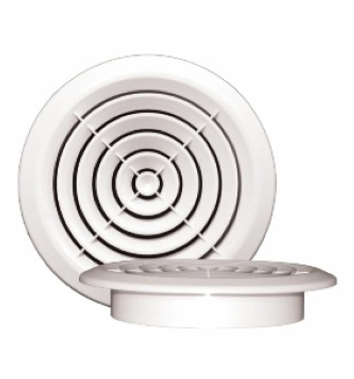 Решетка круглая Д125 с фланцем Д100