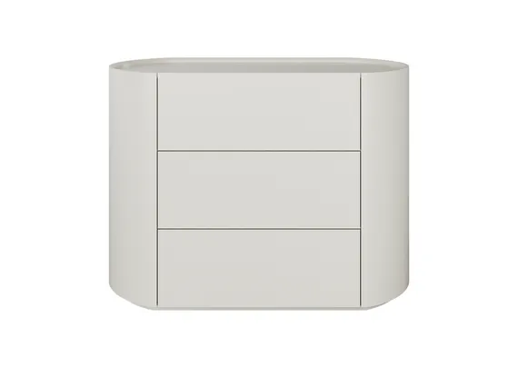 Комод Lagom 3 ящика ширина 100 см (молочный)