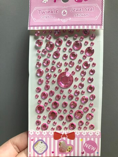 Стразы самоклеющиеся камни Розовые