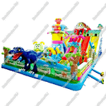 Мега-батут "Хамелеон и динозавры", 22*10*7 м