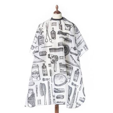 Пеньюар MASTER Professional MP-5063 BARBER STYLE на крючках 140*160 белый