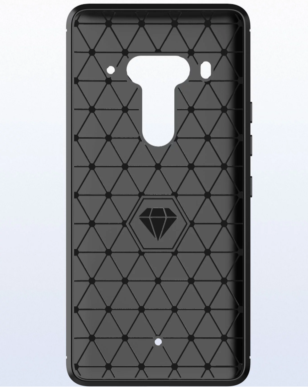 Чехол для HTC U12 Plus (Exodus 1) цвет Black (черный), серия Carbon от Caseport