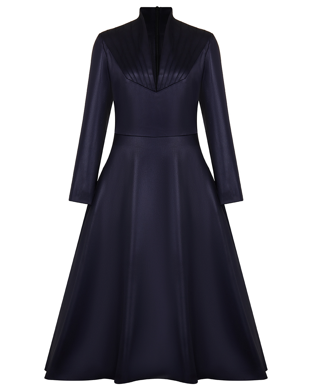 Платье макси с драпировкой на груди