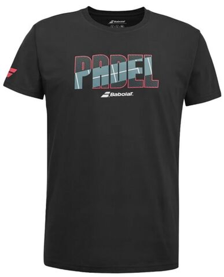 Мужская теннисная футболка Babolat Padel Cotton Men - черный