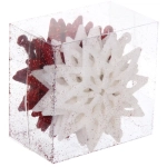 Набор ёлочных украшений «Сказочная зима» 45 предметов, Красный/Белый