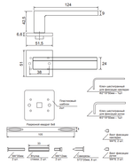 Ручки дверные Code Deco Slim H-30153-A-BLM