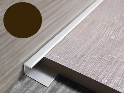 Алюминиевый С-образный профиль для керамики, деревянных полов коричневый LT
