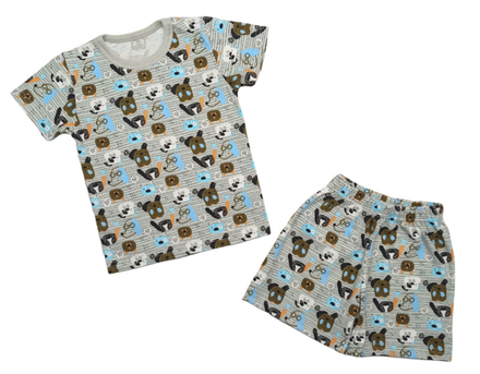 Костюм для мальчика 0242/31 серый, собачки