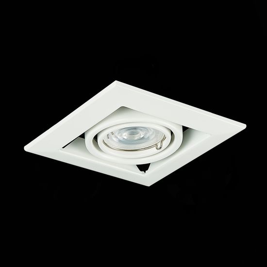 ST250.558.01 Св-к встр. Черный, Белый GU10 1*50W  IP20 L126xW126xH70 220V Без ламп Встраиваемые светильники