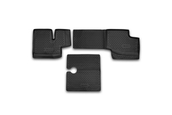 Коврики Standard, в салон КАМАЗ 6520, 01/2014- , 3 шт. (полиуретан, чёрные) Element.NLC.56.03.210