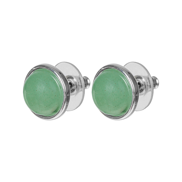 Серьги пусеты Fiore Luna GREEN AVENTURINE LE1109 G/S