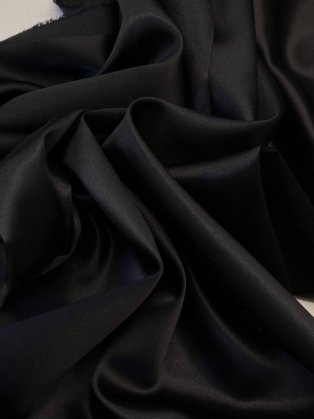 Шелк атласный черный