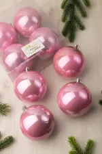 Набор новогодних шаров (4 шт) - перламутр