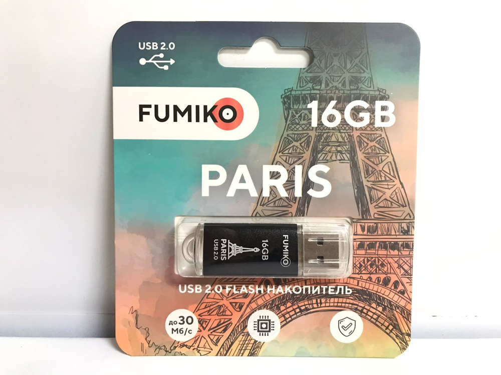 Флешка FUMIKO PARIS 8GB черная USB 2.0