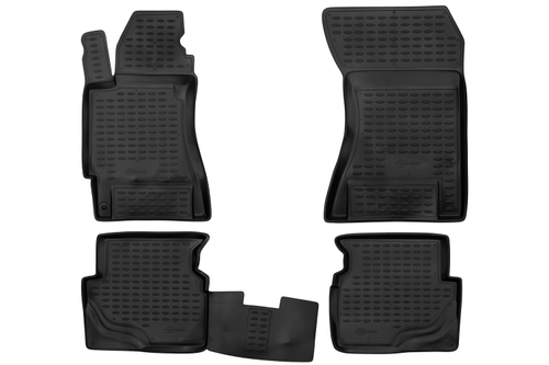 Коврики в салон для SUBARU Forester (II, IIr), 2002-2008, 4 шт. (Повышенная устойчивость, повышенная износостойк FORMAT.46.01.210