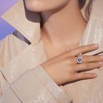 Кольцо с Мексиканскими Опалами и Бриллиантами, R0029-3/1