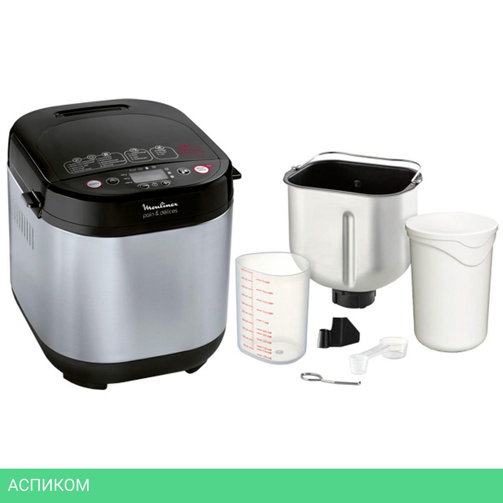 Хлебопечка Moulinex OW240E30 серебристый/черный