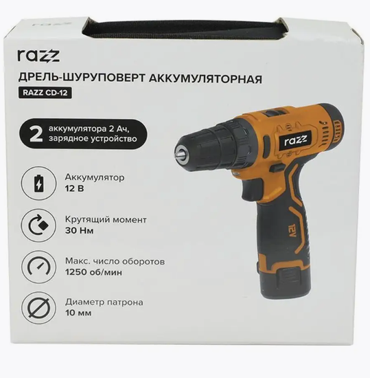 Аккумуляторный шуруповерт "RAZZ" CD-12