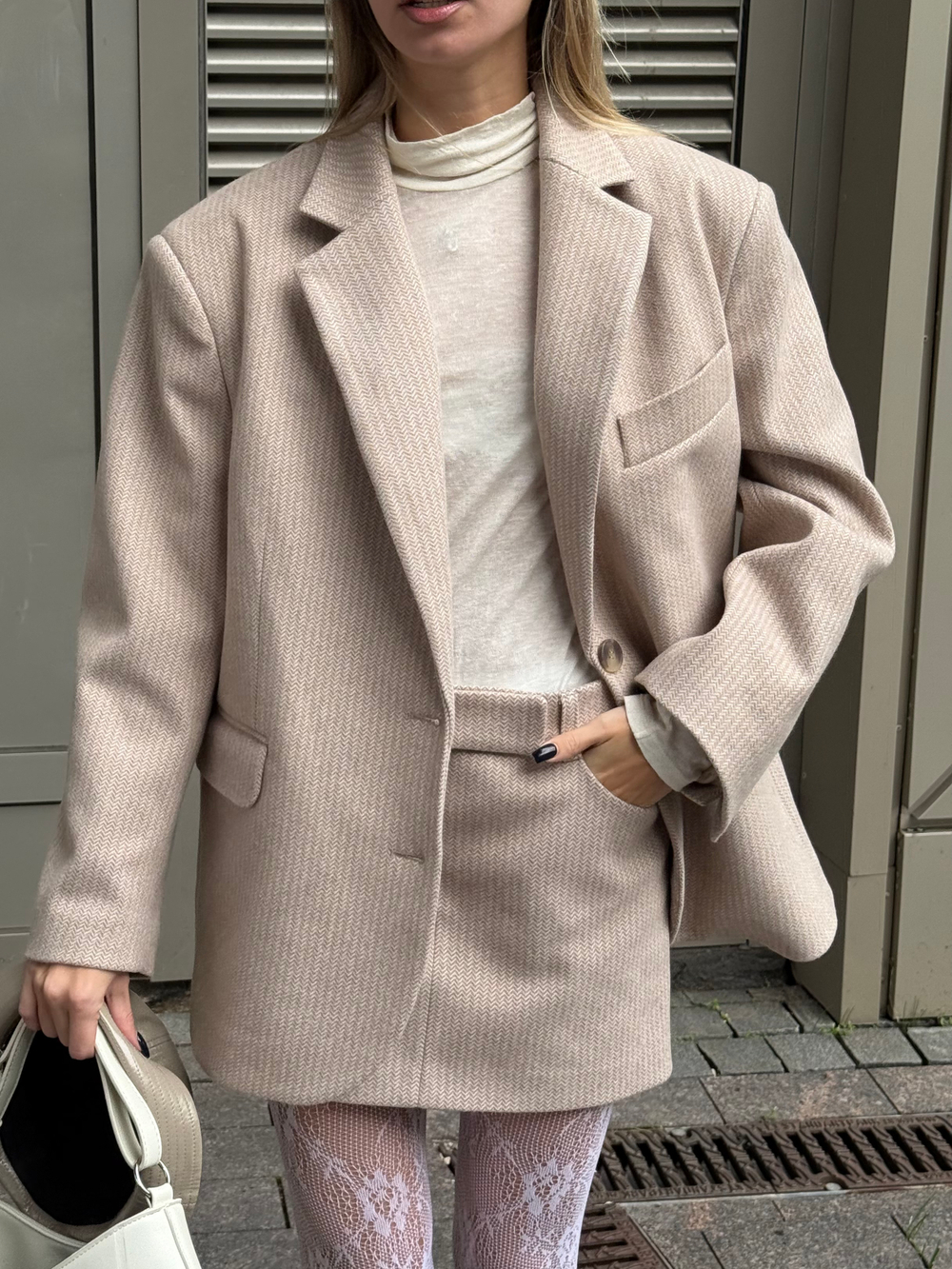 Мини-юбка Hill, Бежевая