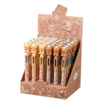 Ручка шариковая, автоматическая, 6в1, Basir, 6-ти цветная, серия "Медвежонок", с резиновой фигуркой, 36 шт