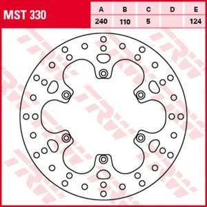 Диск тормозной TRW MST330