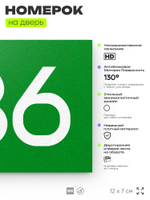Номер на дверь 636, табличка на дверь для офиса, квартиры, кабинета, аудитории, склада, зеленая 120х70 мм, Айдентика Технолоджи