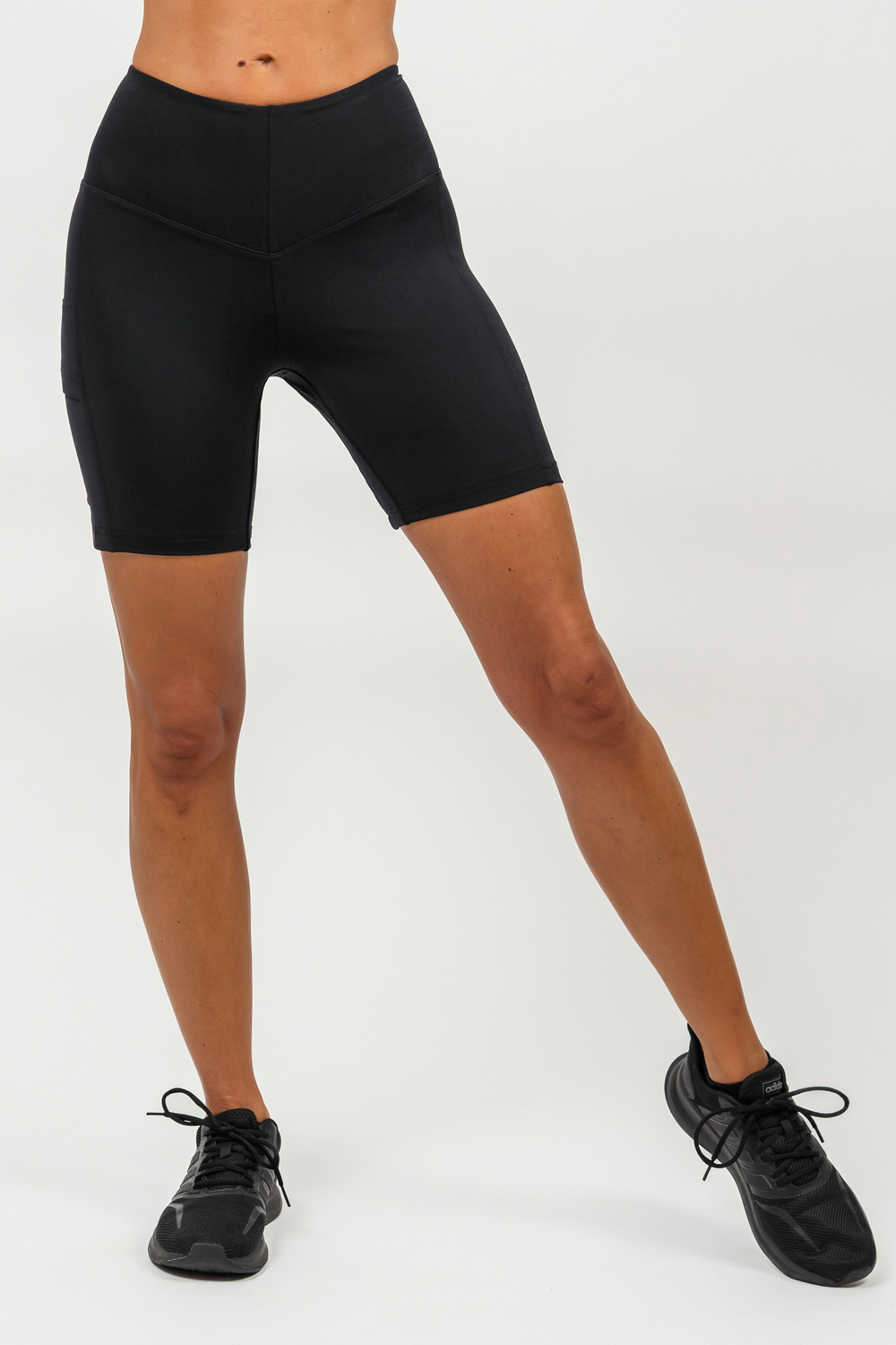 Велосипедки  HIGH WAISTED BIKER SHORTS ELITE 467 Черные
