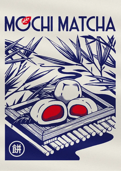 Постер Mochi Matcha — японские моти, стильный арт | Купить в OH MY GEEK