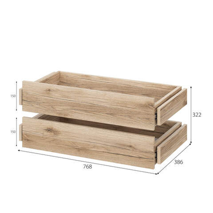 Брауни (МебФонд) Комплект ящиков для шкафа